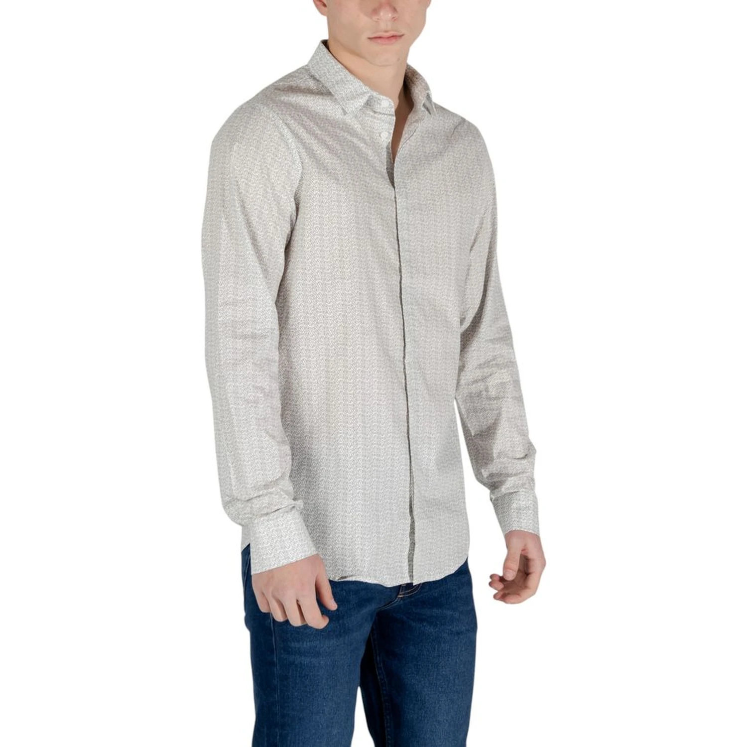 Cream Cotton Pattern Shirt