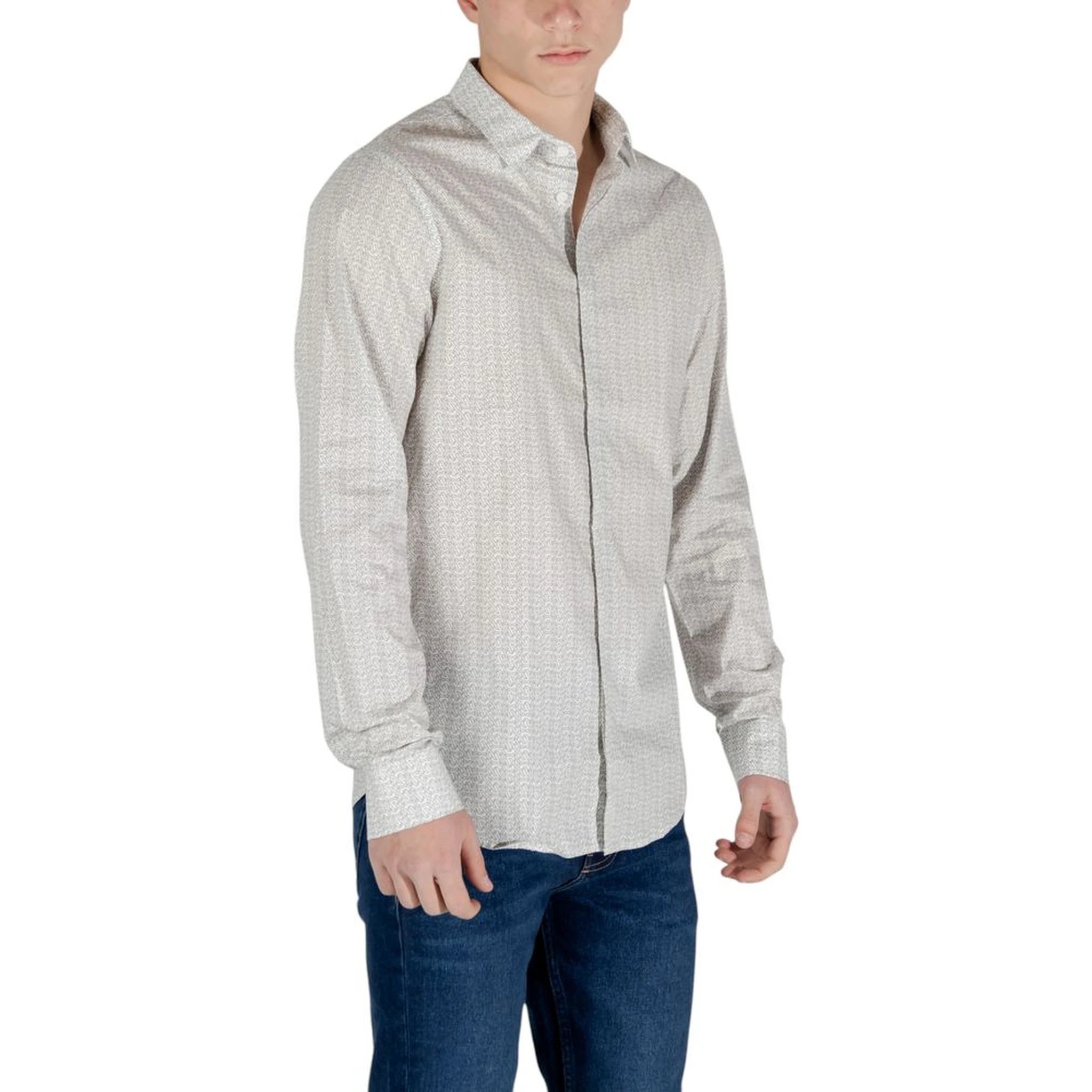 Cream Cotton Pattern Shirt