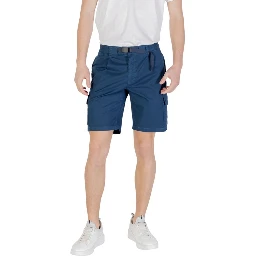 Blue Cotton Bermuda Shorts