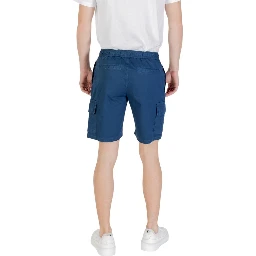 Blue Cotton Bermuda Shorts