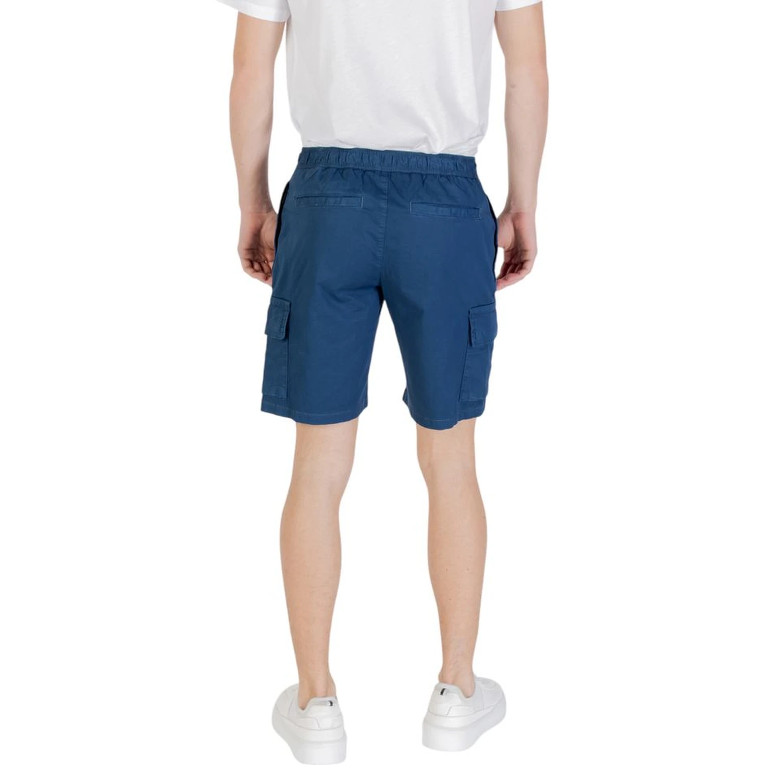 Blue Cotton Bermuda Shorts