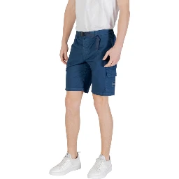 Blue Cotton Bermuda Shorts