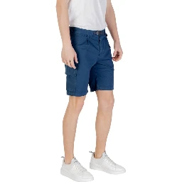 Blue Cotton Bermuda Shorts