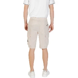 Beige Polyester Bermuda Shorts