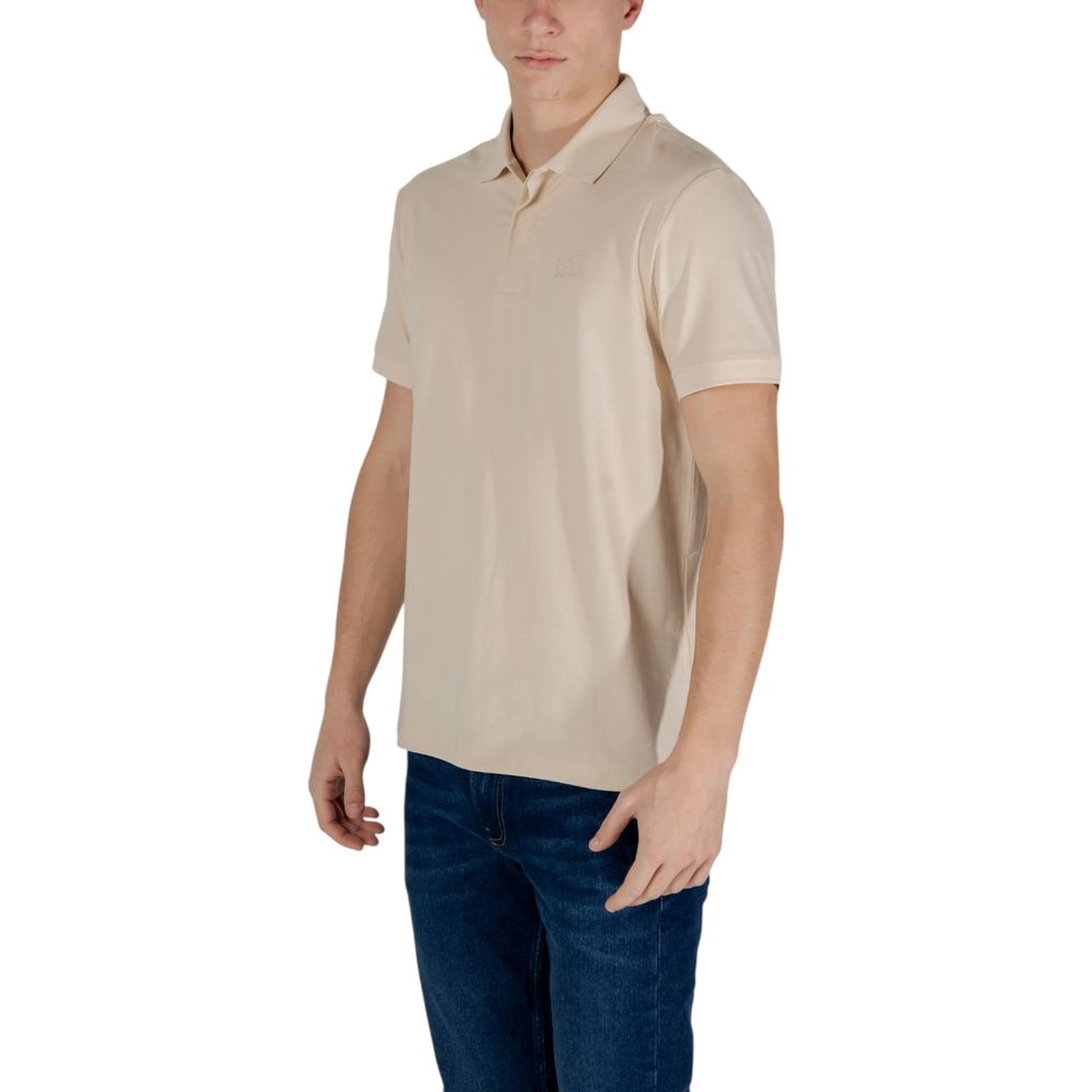 Beige Cotton Polo Shirt