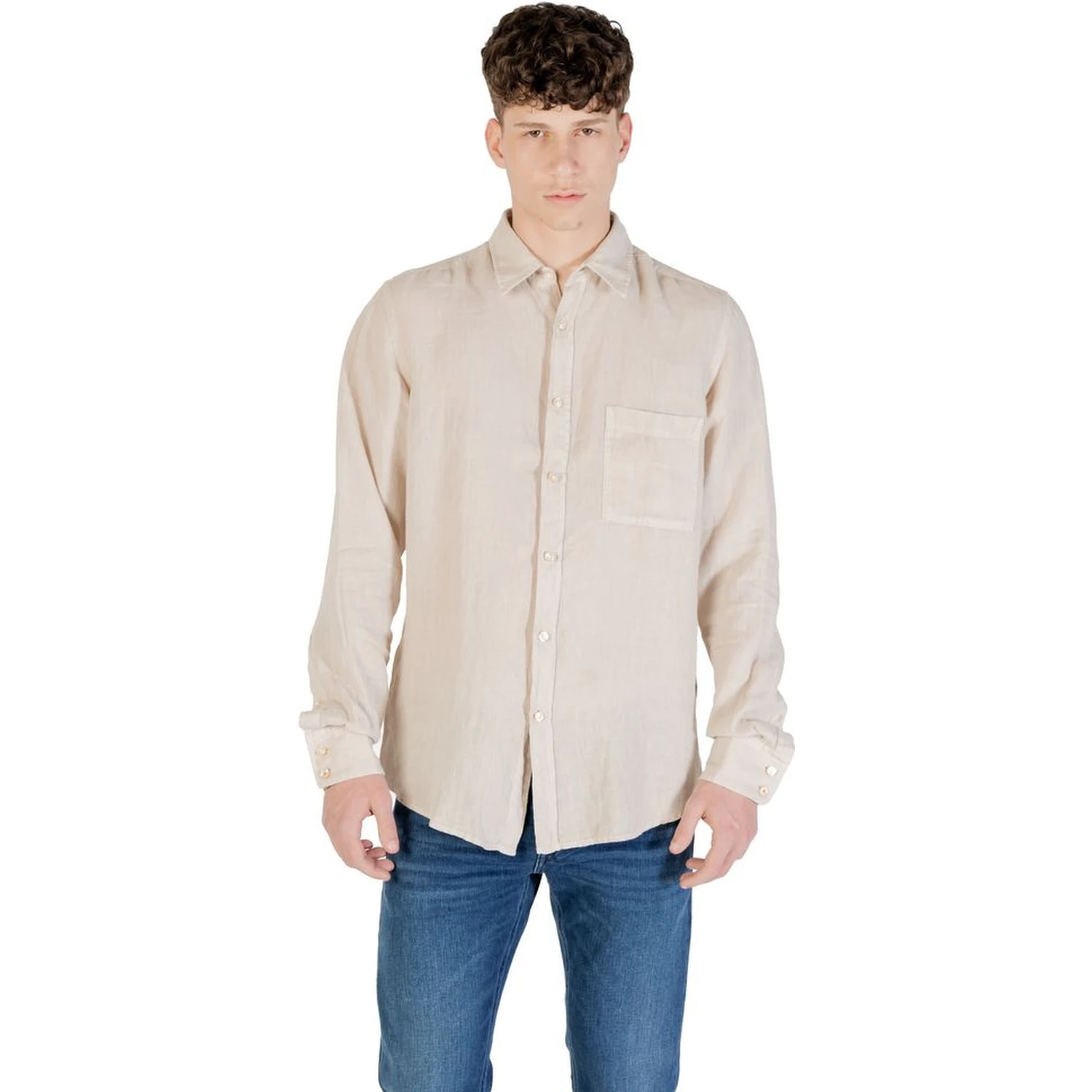Beige Linen Shirt
