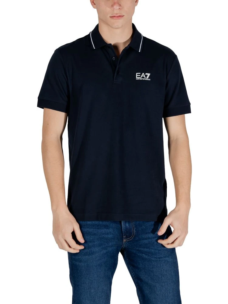 Blue Cotton Polo Shirt