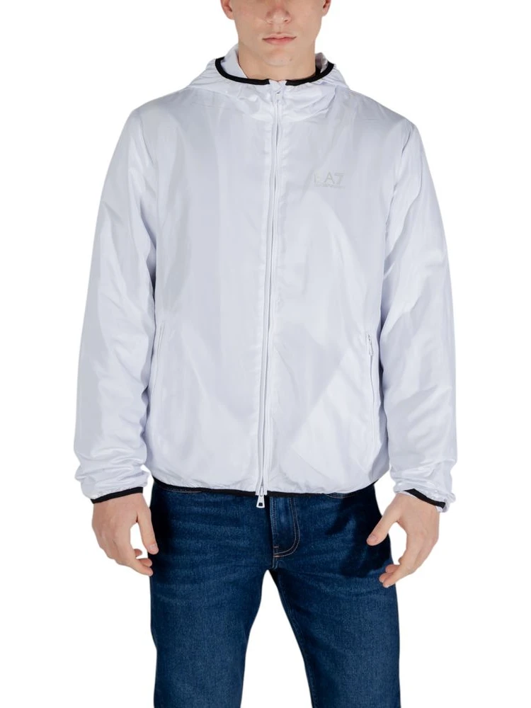 White Polyester Shell Jacket