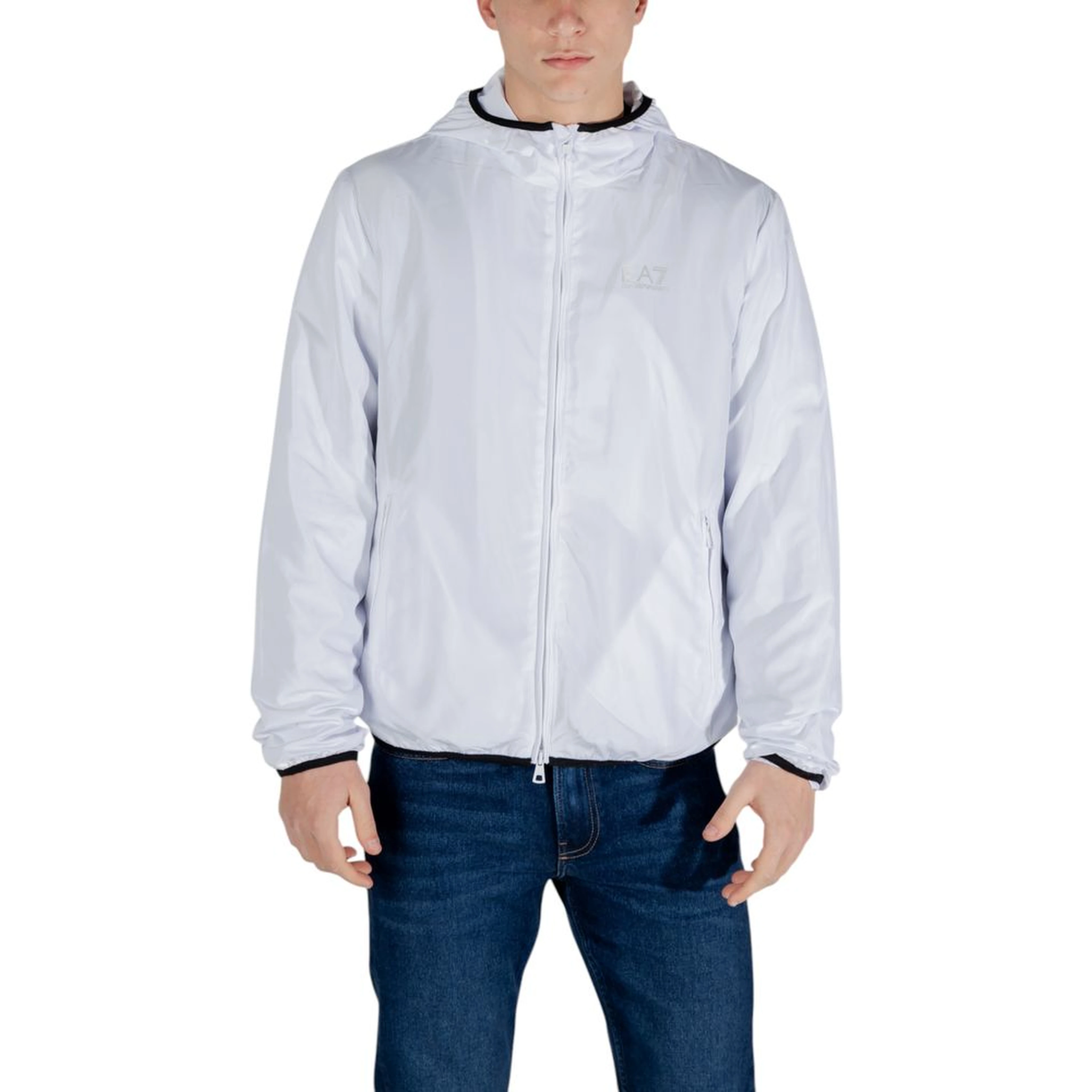 White Polyester Shell Jacket