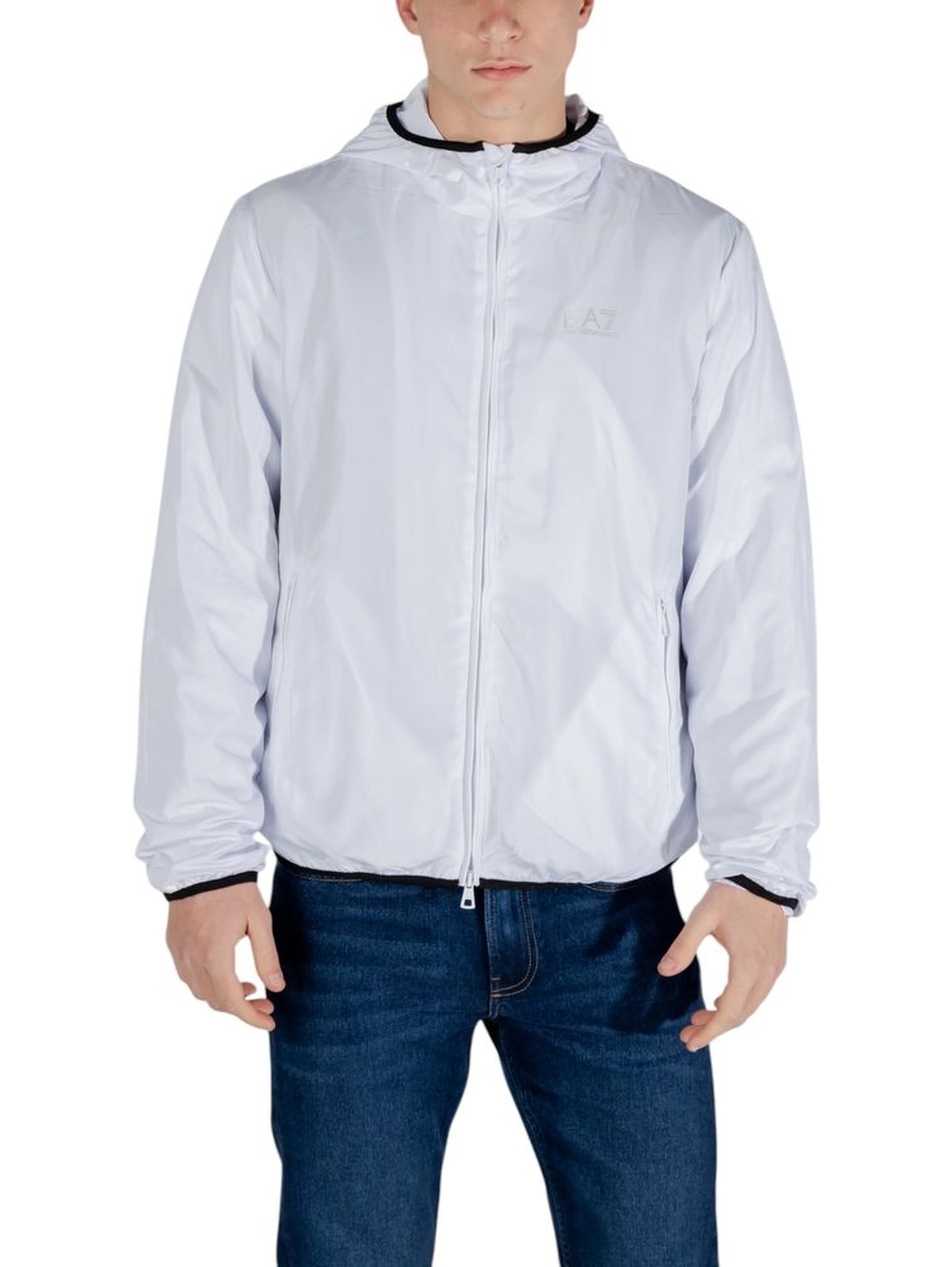 White Polyester Shell Jacket