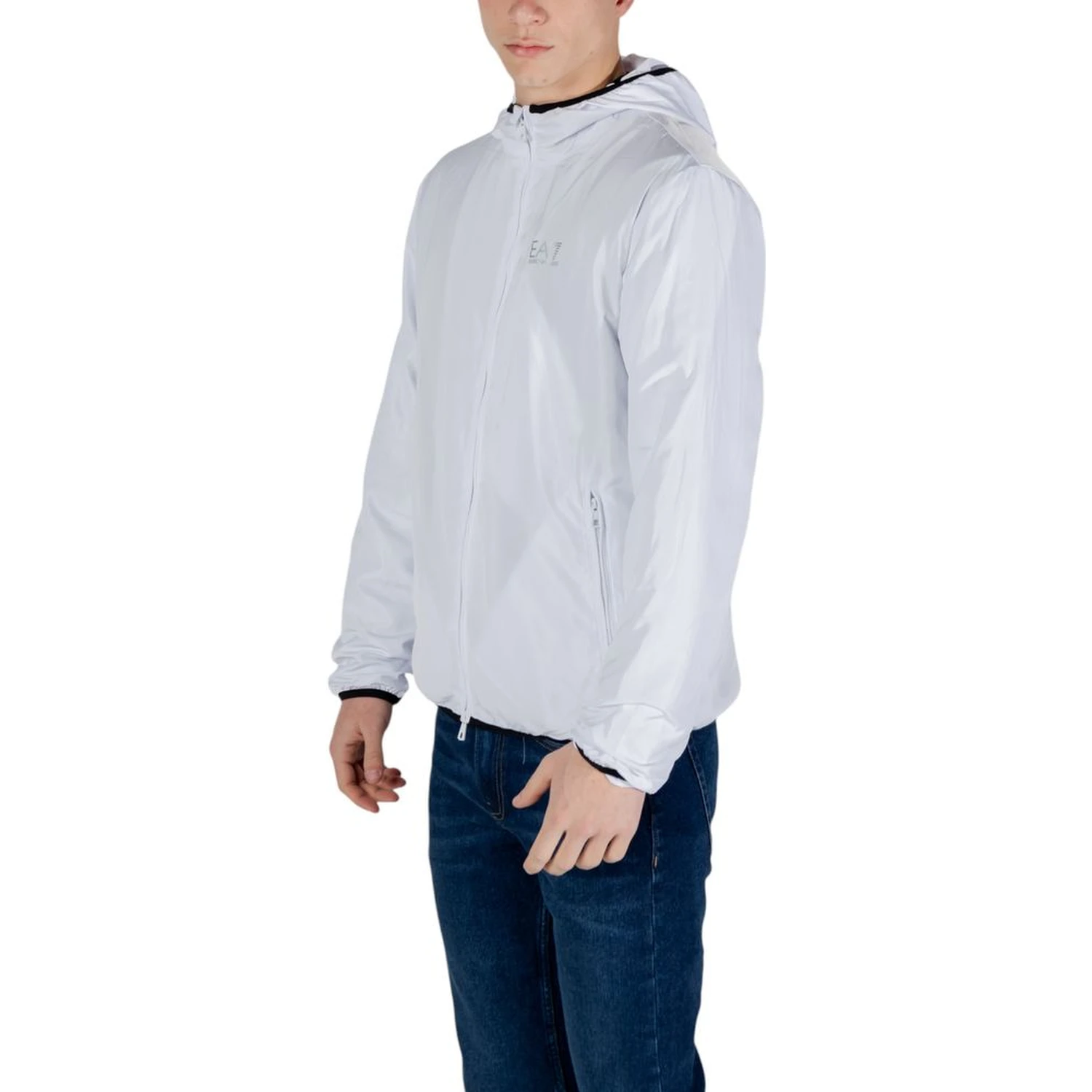 White Polyester Shell Jacket