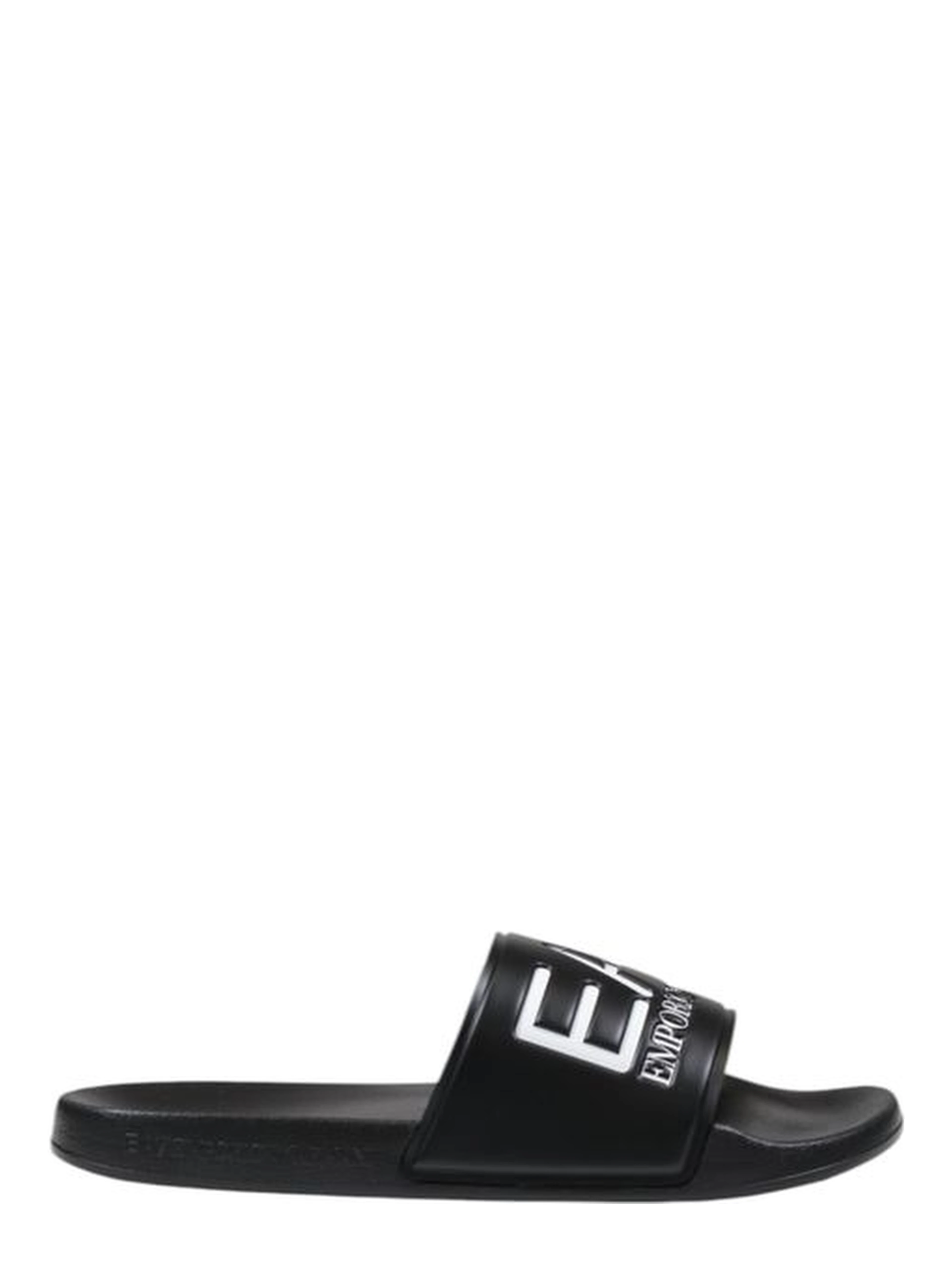 Black And White Pvc Slippers