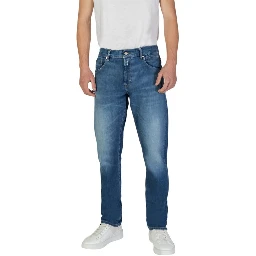 Blue Cotton Slim Fit Jeans