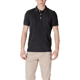 Black Cotton Polo Shirt