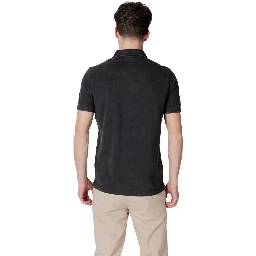 Black Cotton Polo Shirt