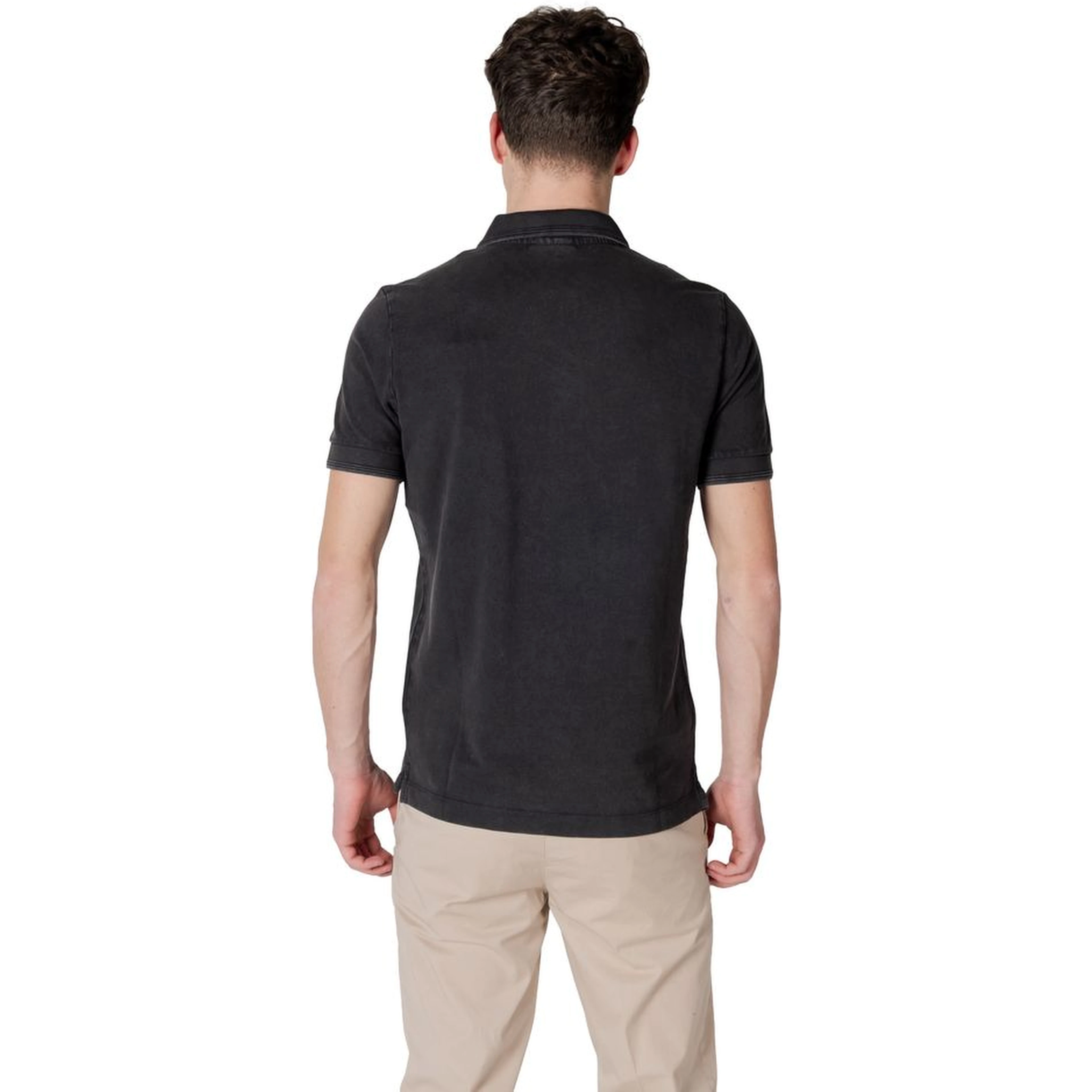 Black Cotton Polo Shirt