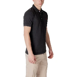 Black Cotton Polo Shirt