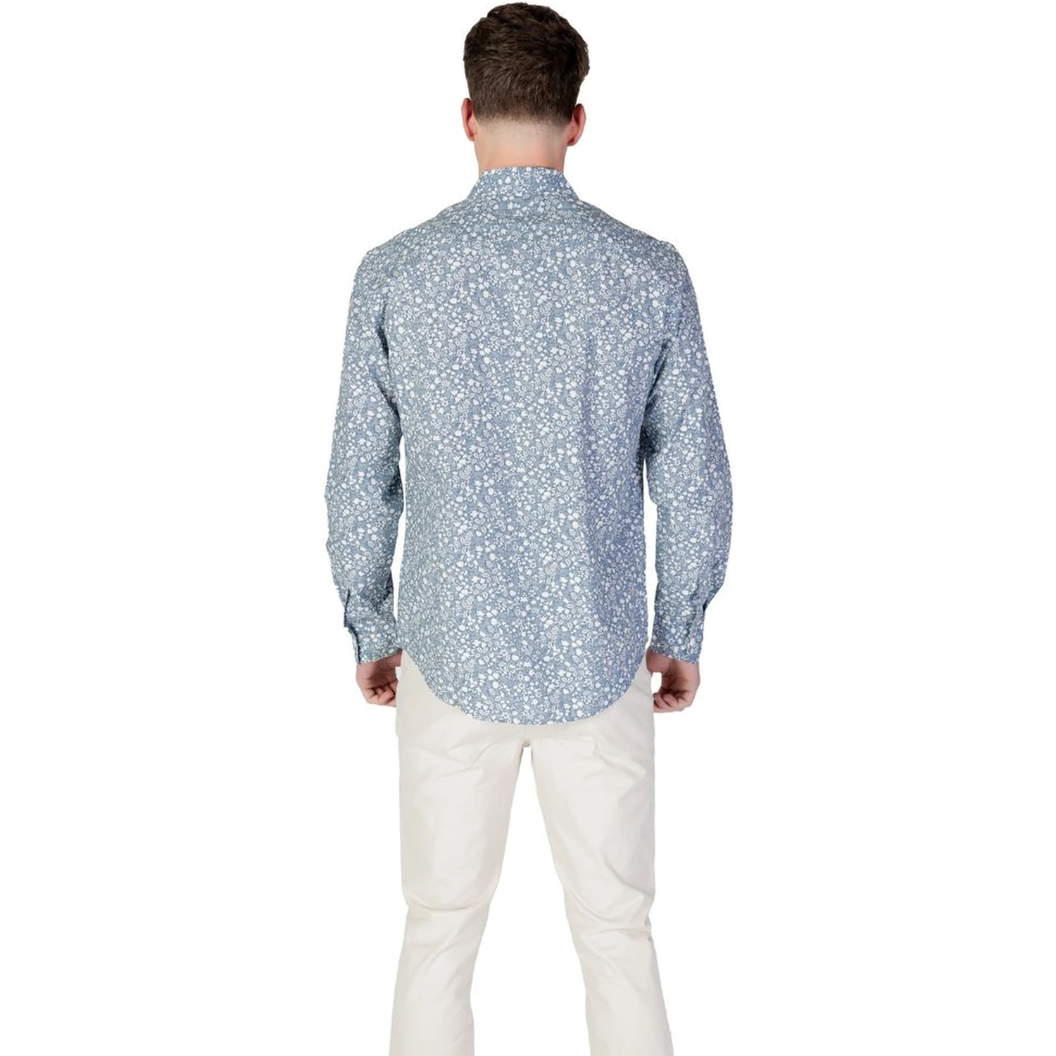 Light Blue Cotton Pattern Shirt