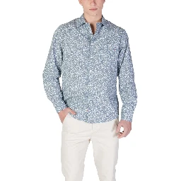 Light Blue Cotton Pattern Shirt