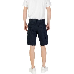 Blue Cotton Bermuda Shorts