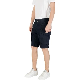 Blue Cotton Bermuda Shorts