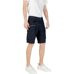 Blue Cotton Bermuda Shorts