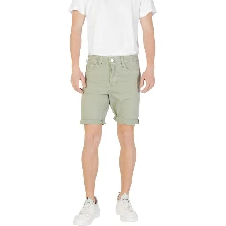 Green Cotton Bermuda Shorts
