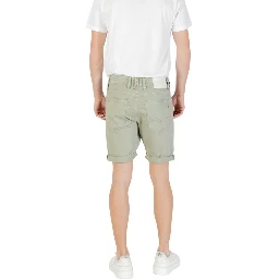 Green Cotton Bermuda Shorts