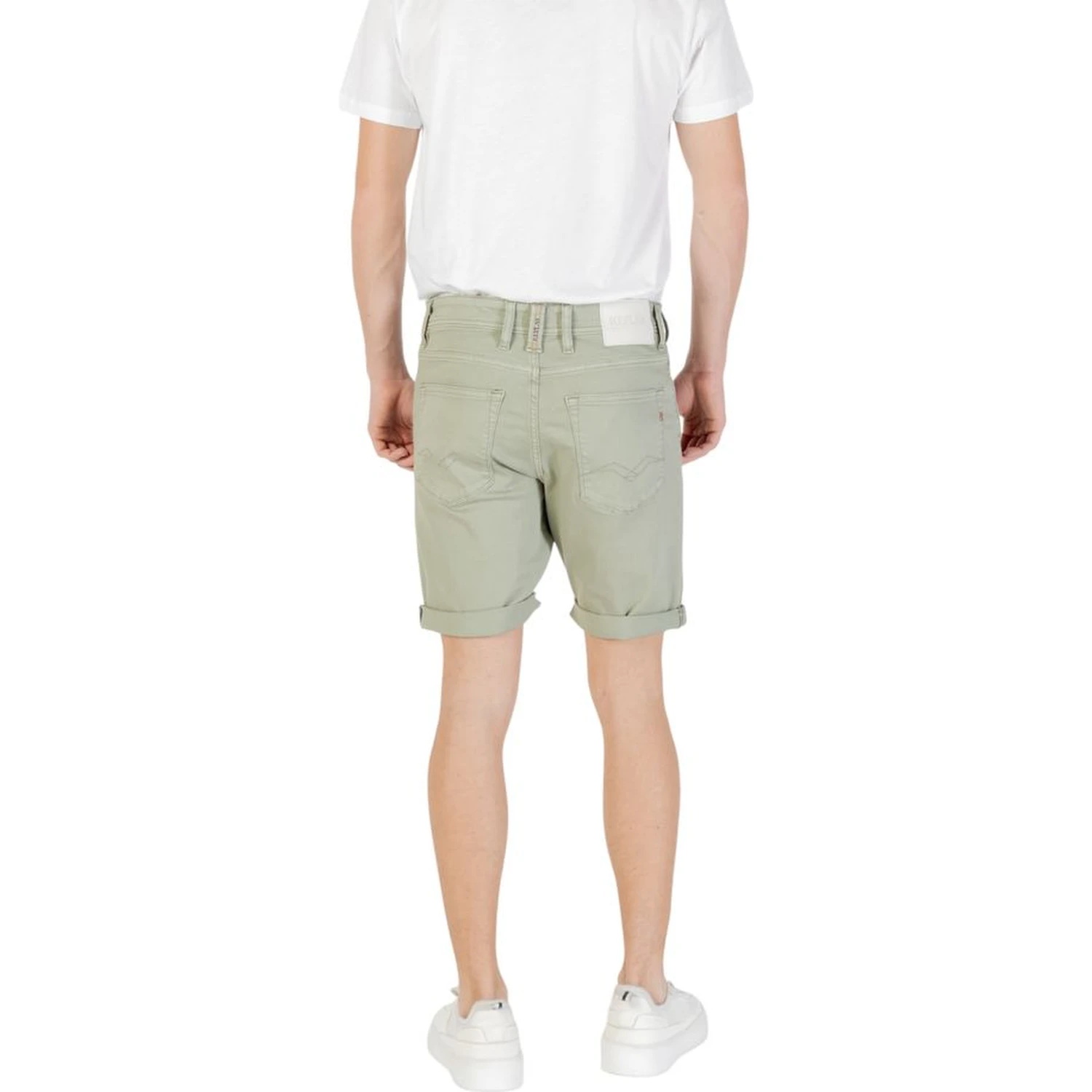 Green Cotton Bermuda Shorts