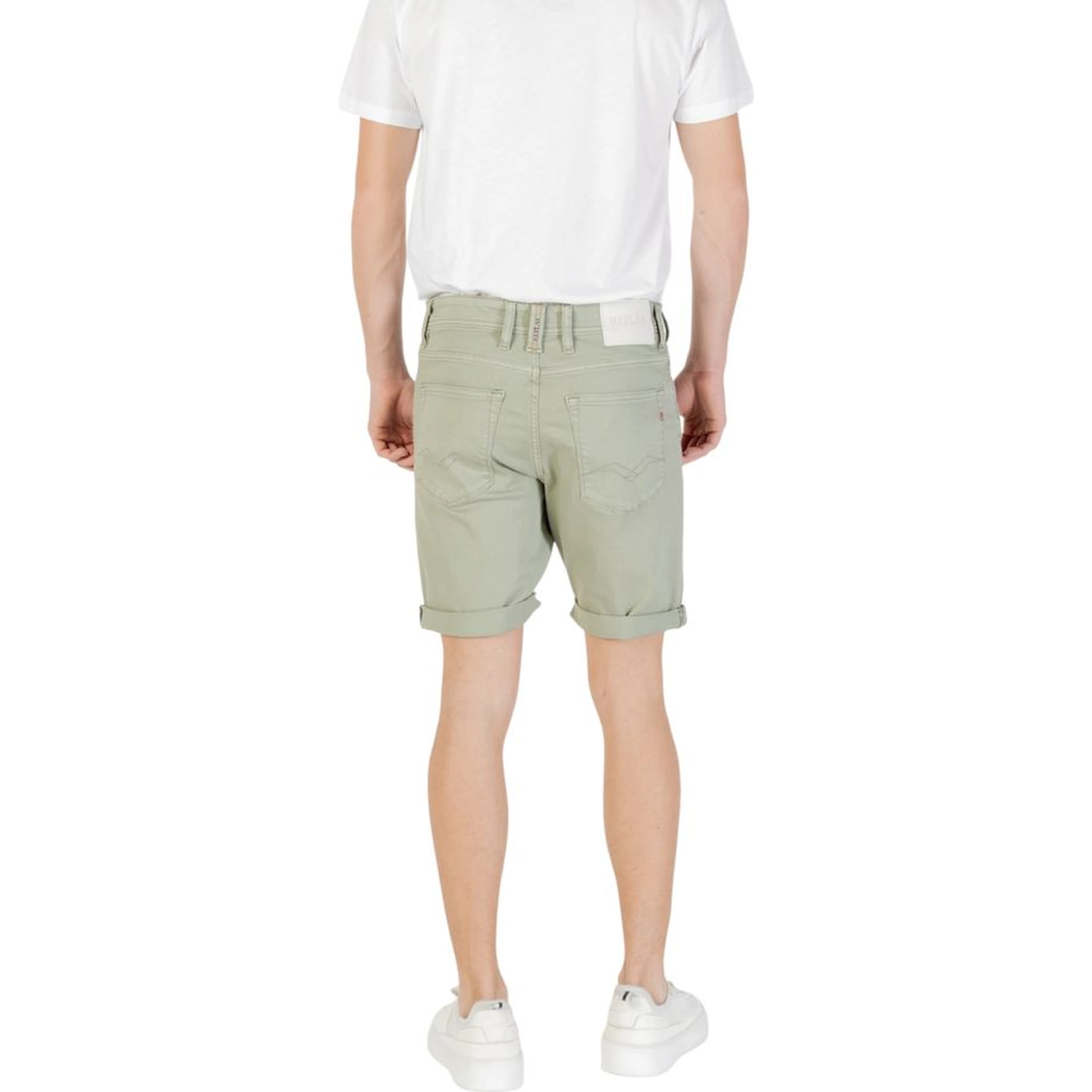 Green Cotton Bermuda Shorts