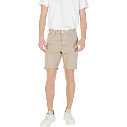 Green Cotton Bermuda Shorts