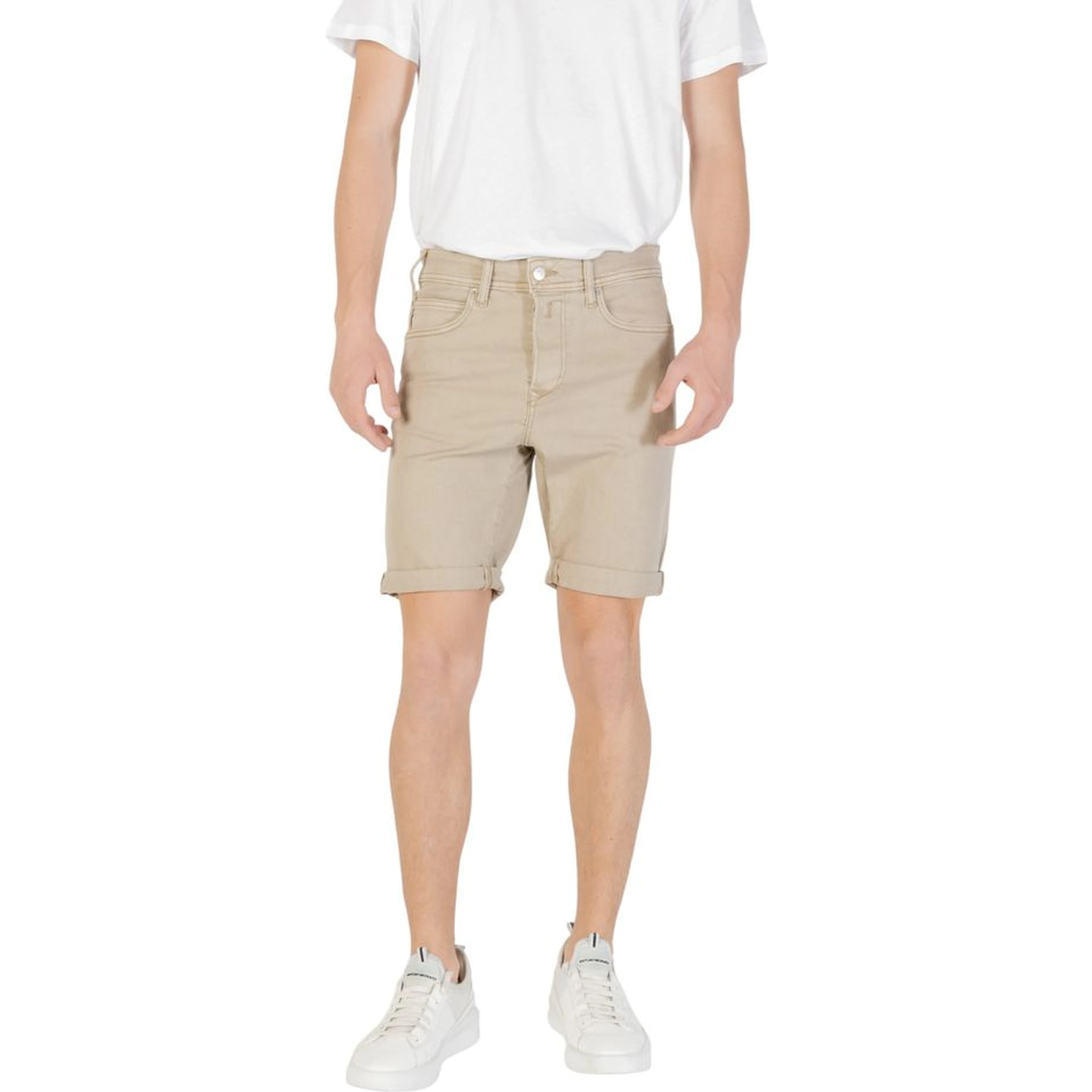 Green Cotton Bermuda Shorts