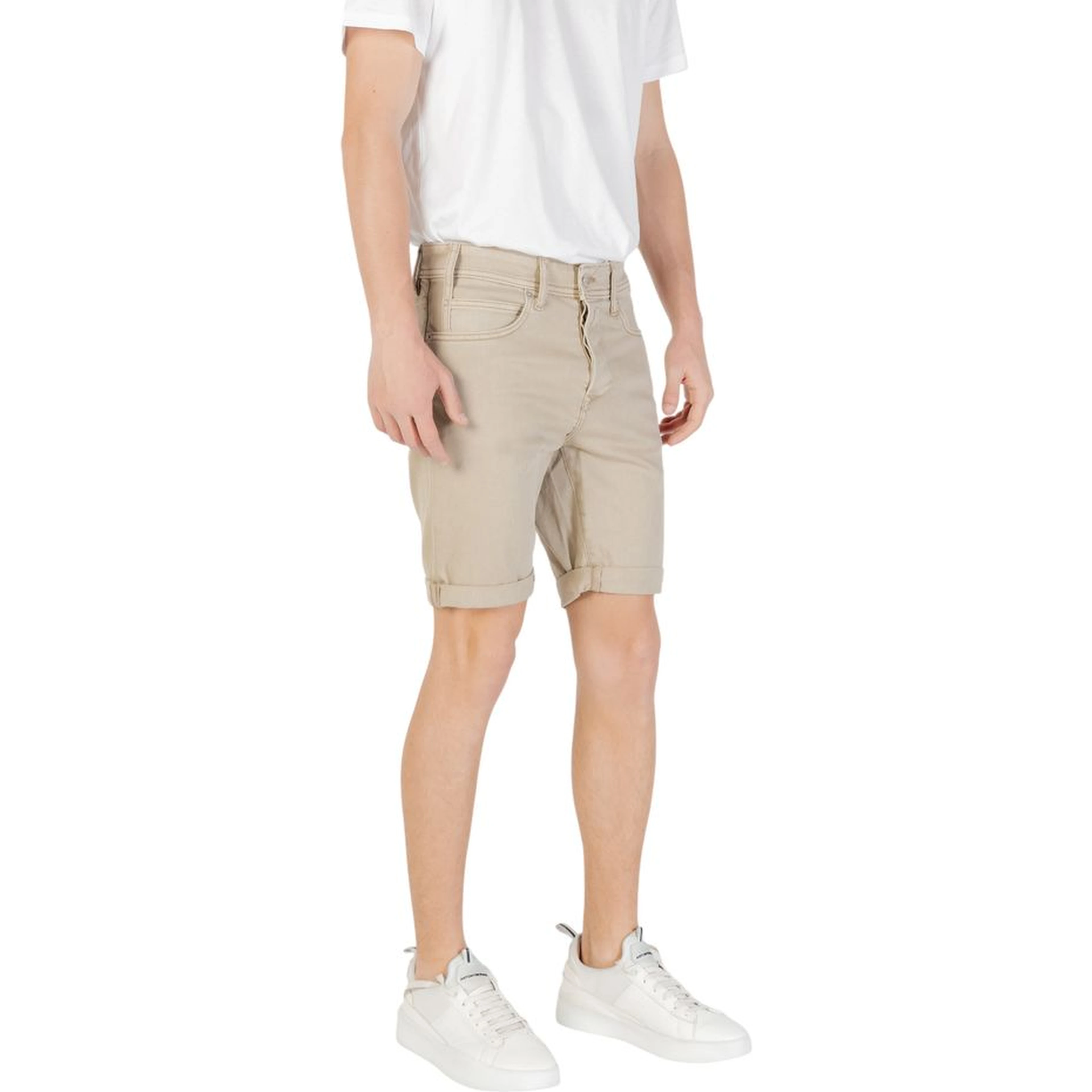 Green Cotton Bermuda Shorts