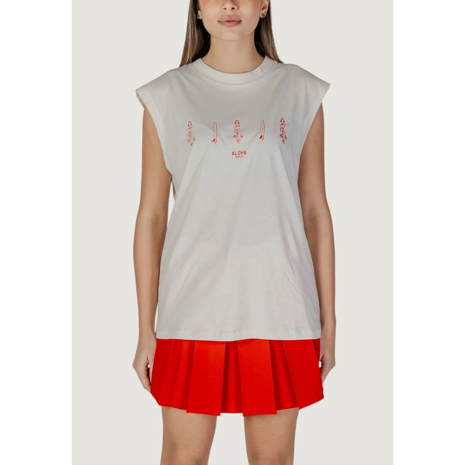 Cream Cotton Tank Tops