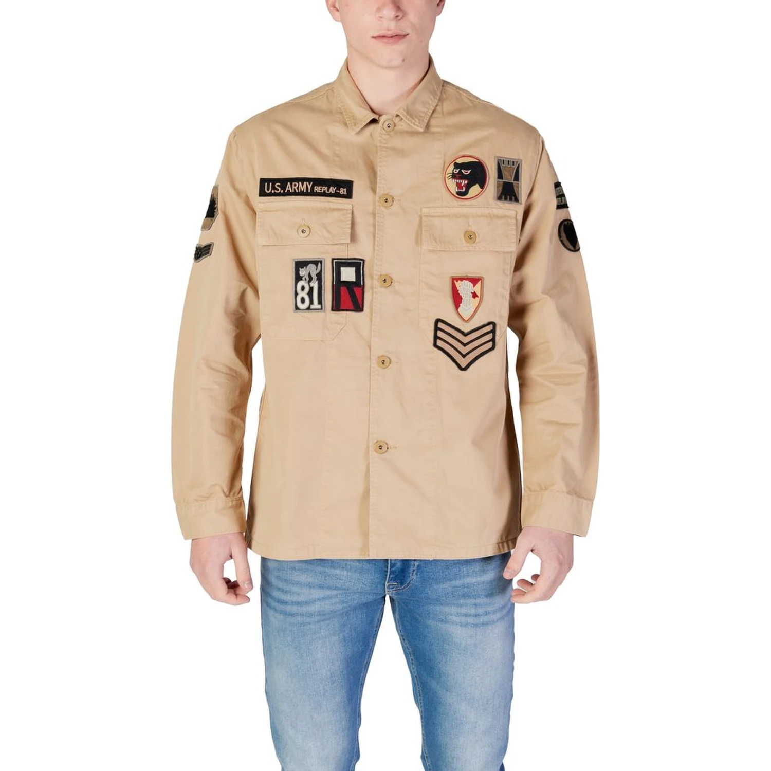 Beige Denim Shirt