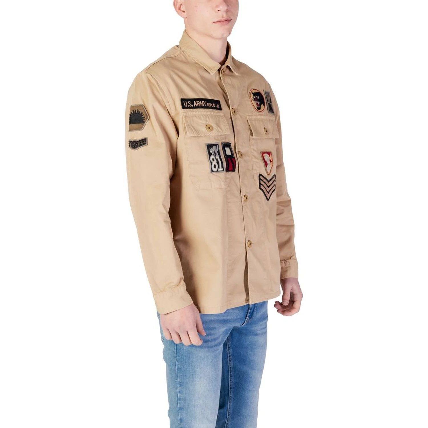 Beige Denim Shirt