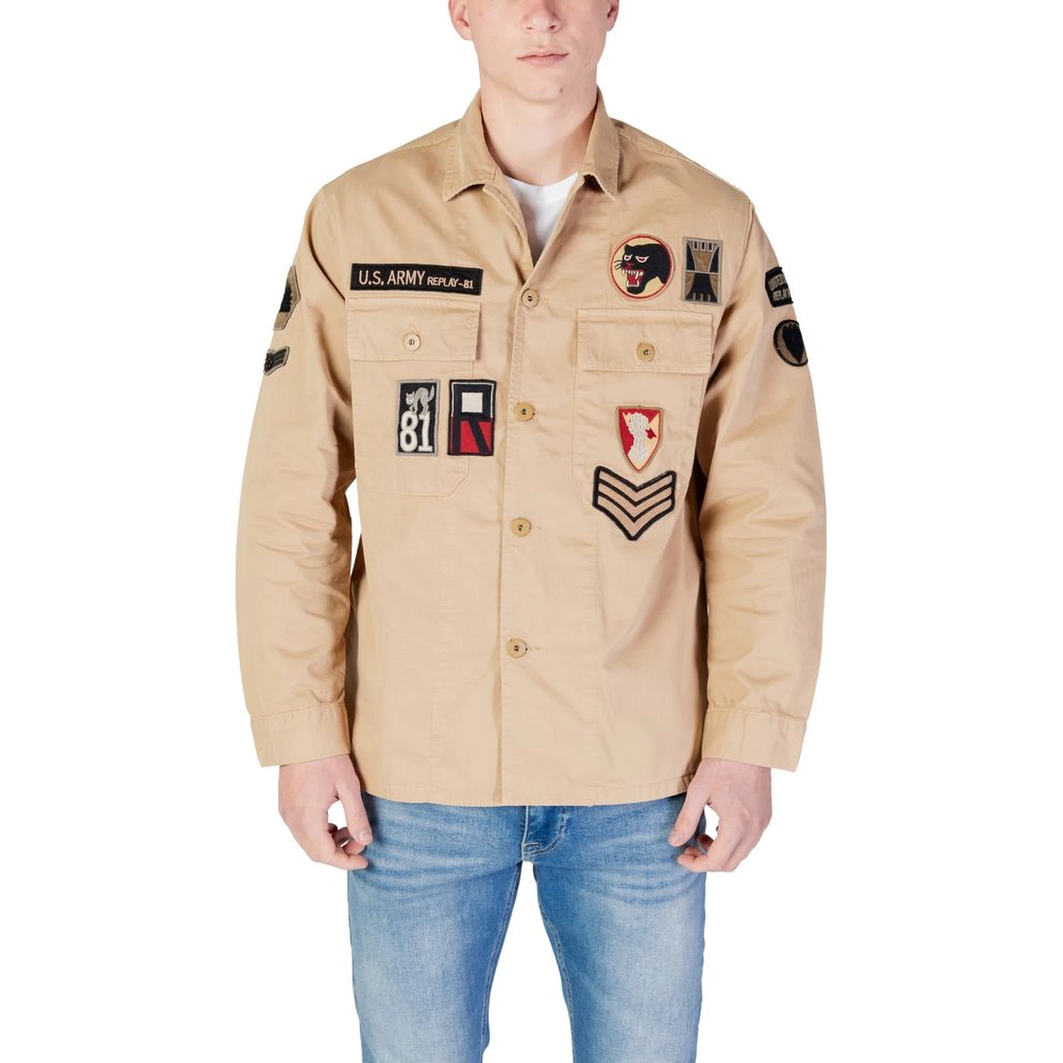 Beige Denim Shirt