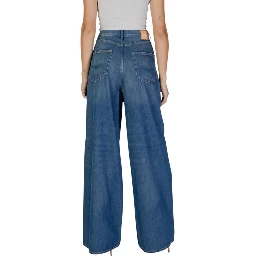 Blue Cotton Bootcut Jeans