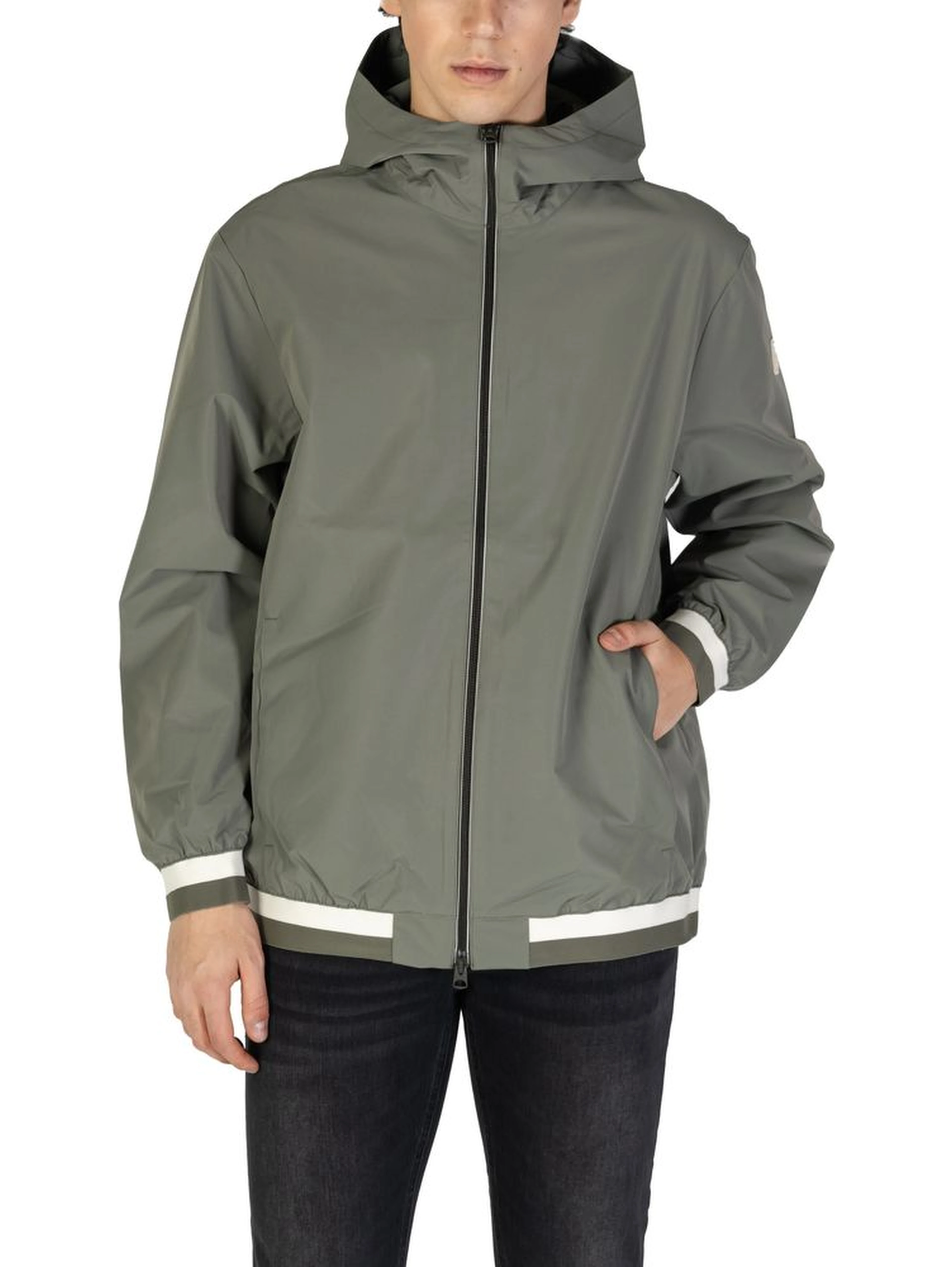 Green Polyester Shell Jacket