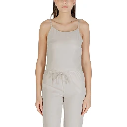 Beige Recycled Polyester Top