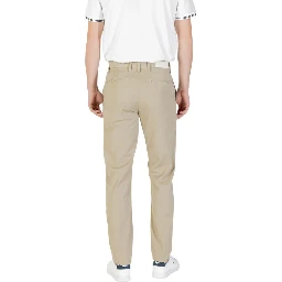 Green Cotton Casual Pants