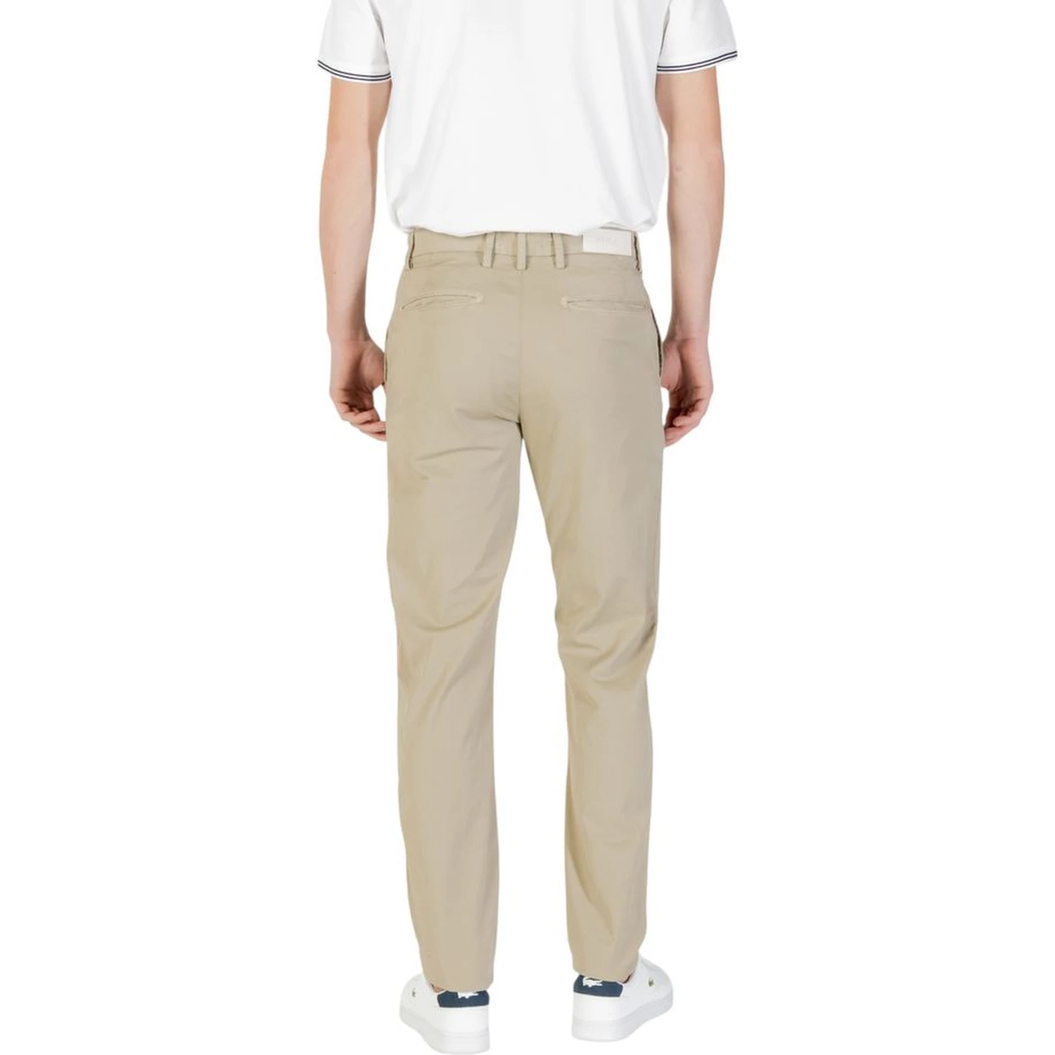 Green Cotton Casual Pants