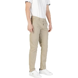 Green Cotton Casual Pants