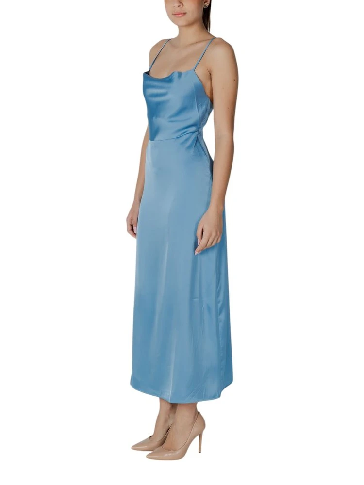 Turquoise Polyester Long Dress alternative