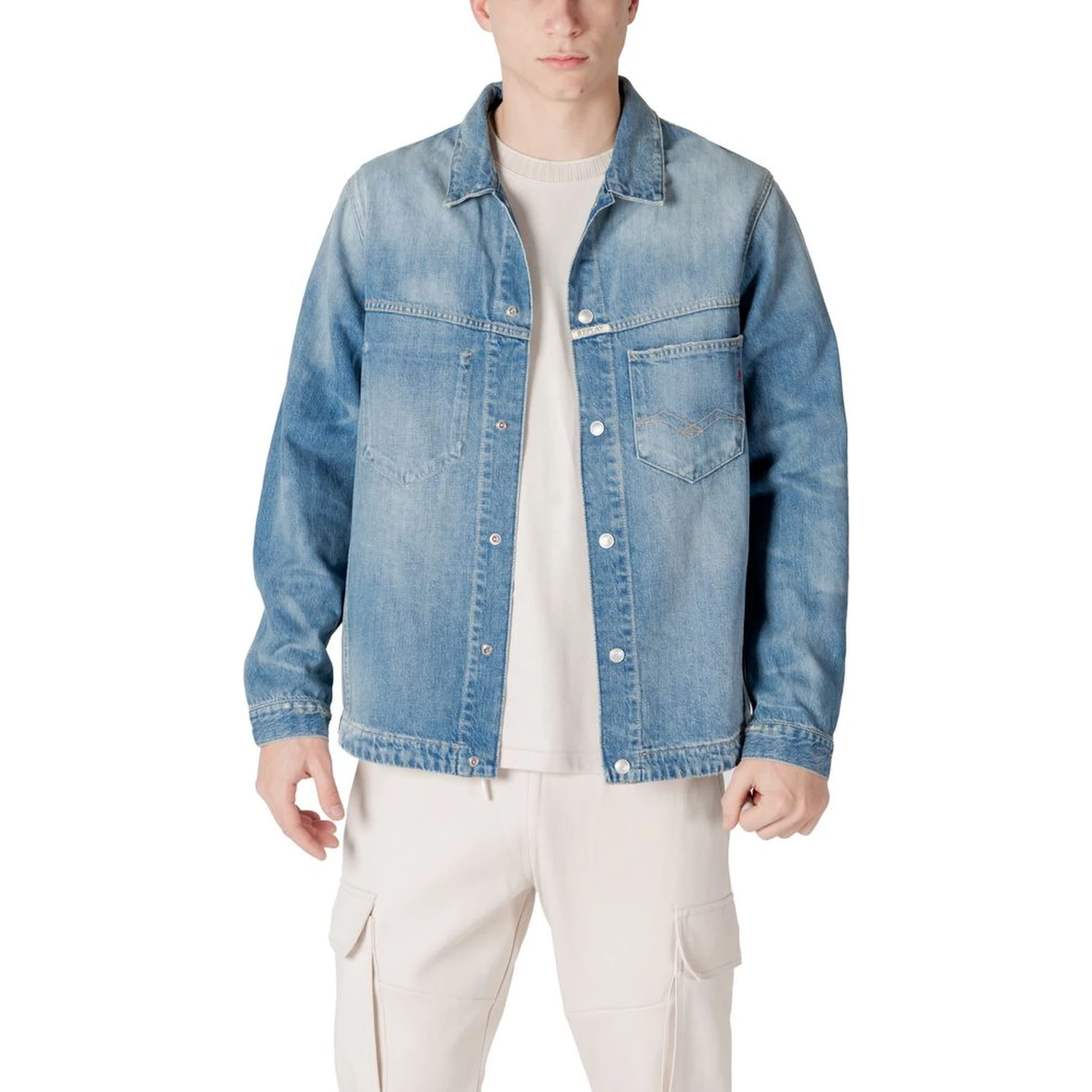 Light Blue Cotton Denim Jacket