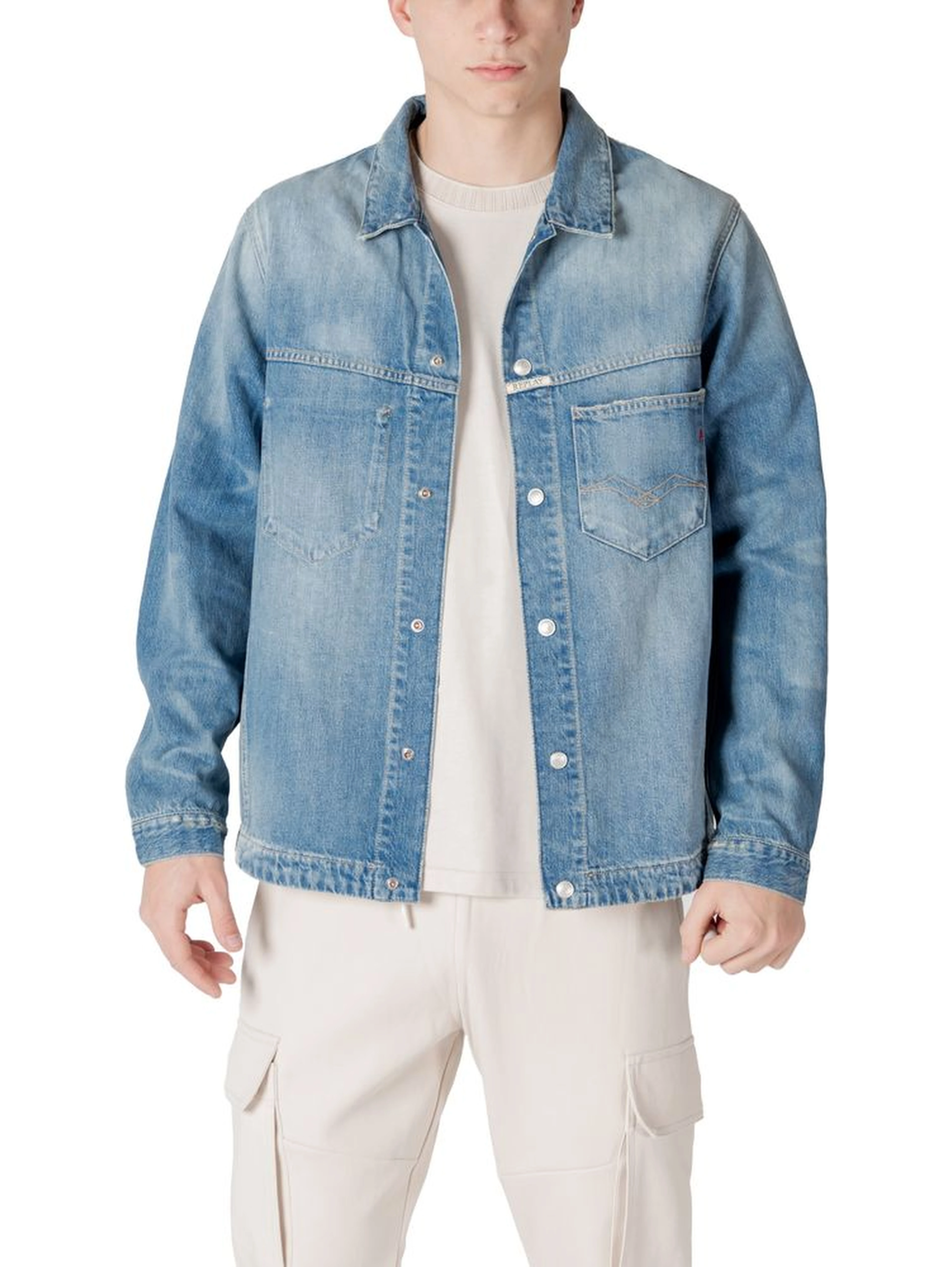 Light Blue Cotton Denim Jacket