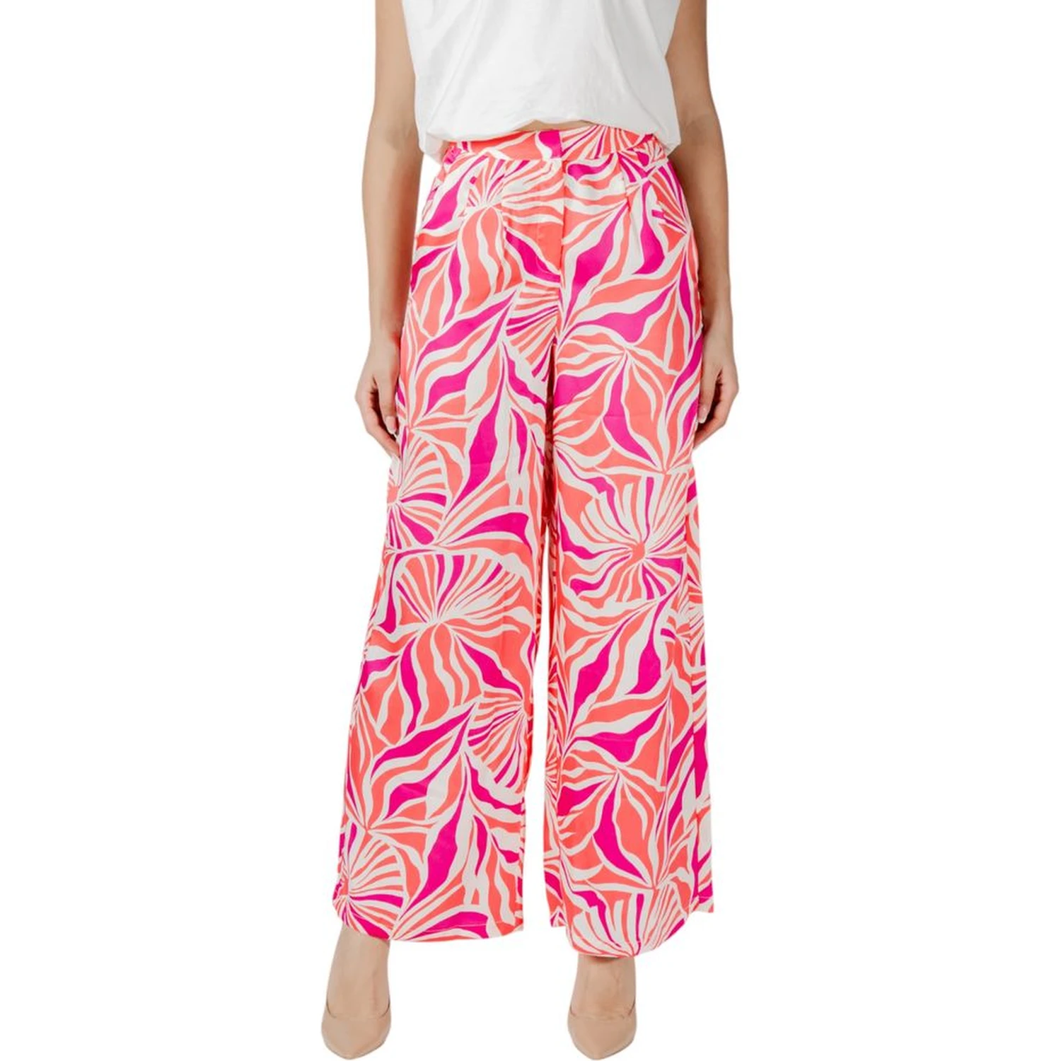 Multicolor Recycled Polyester Casual Pants