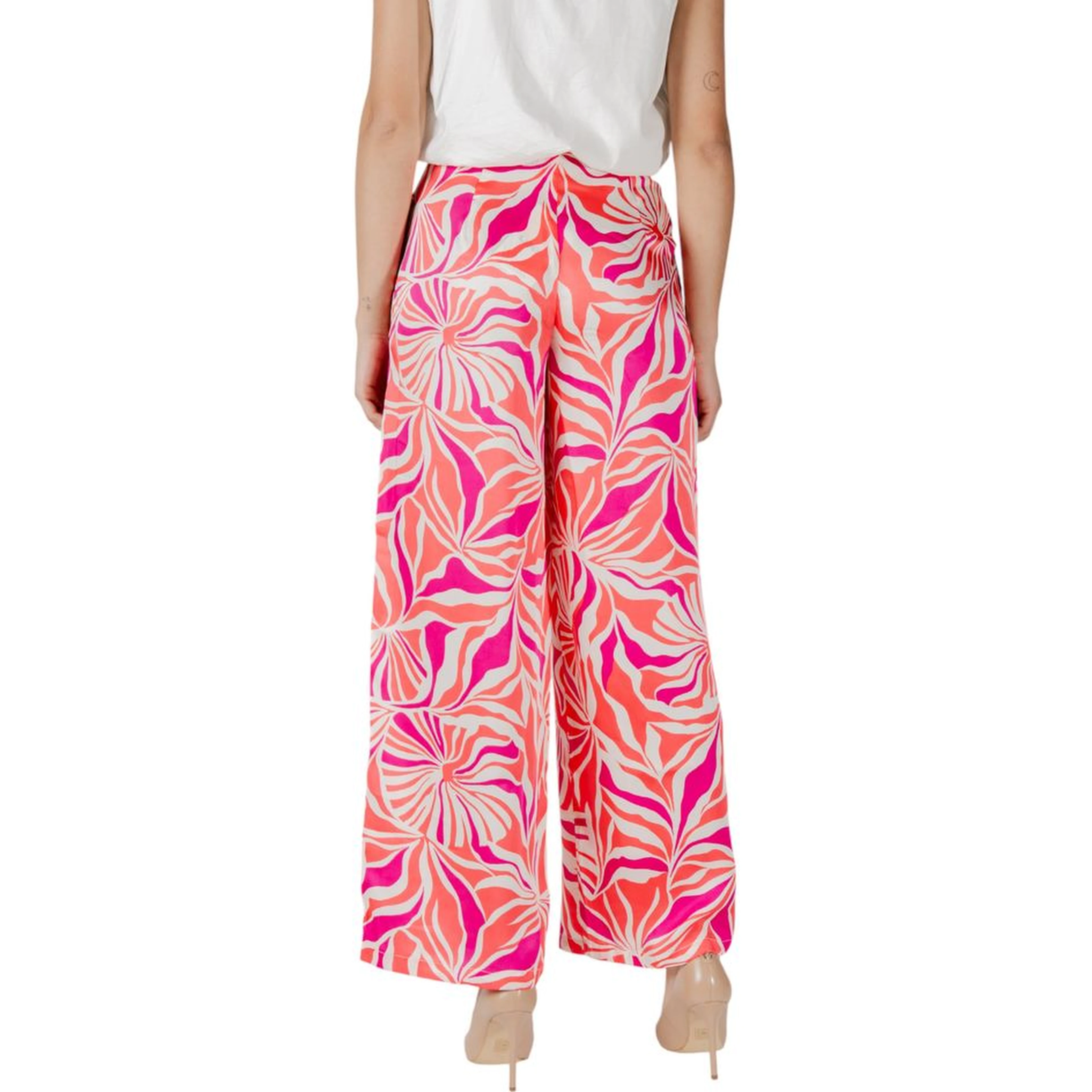 Multicolor Recycled Polyester Casual Pants