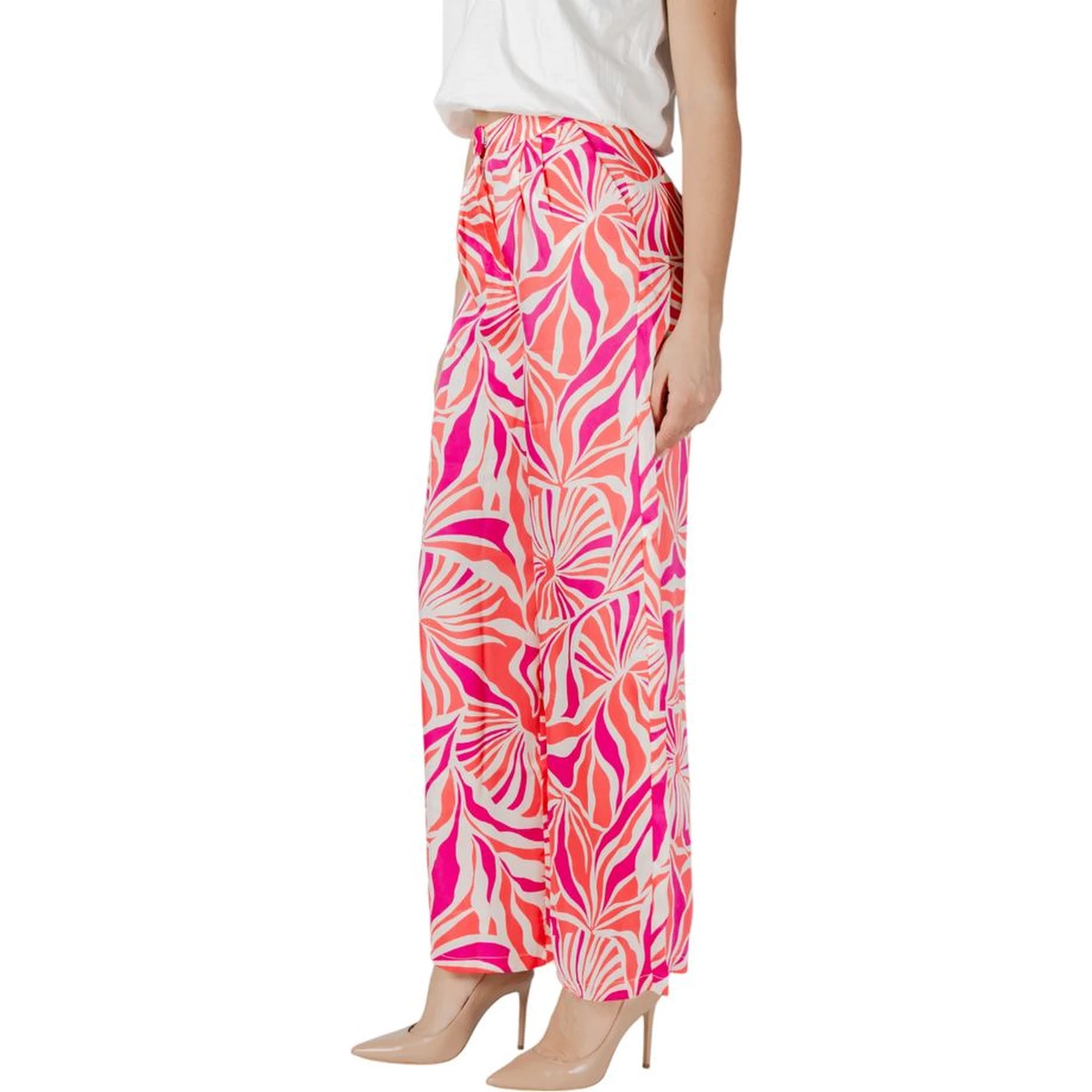 Multicolor Recycled Polyester Casual Pants