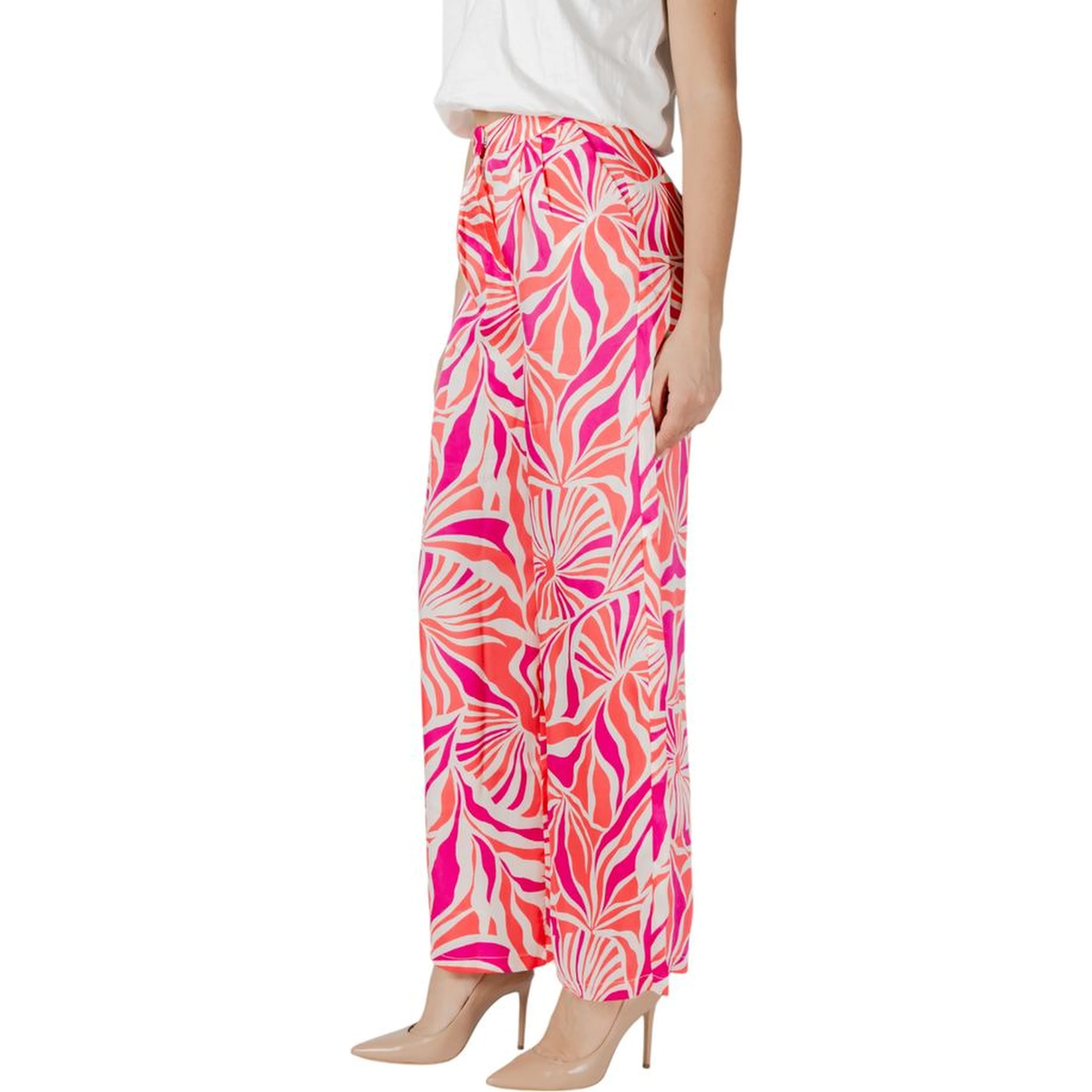 Multicolor Recycled Polyester Casual Pants